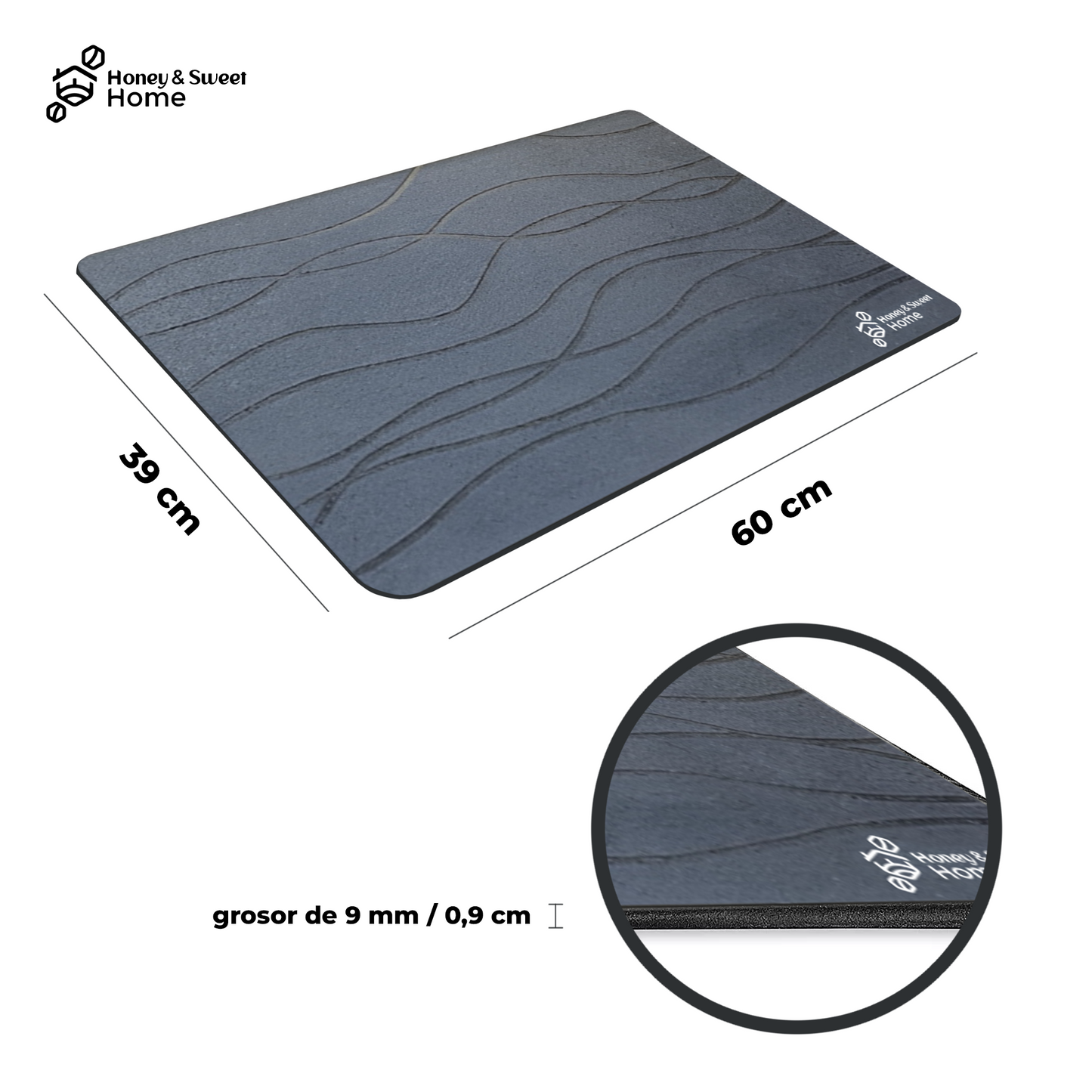 Alfombra de baño de diatomina ultra absorbente