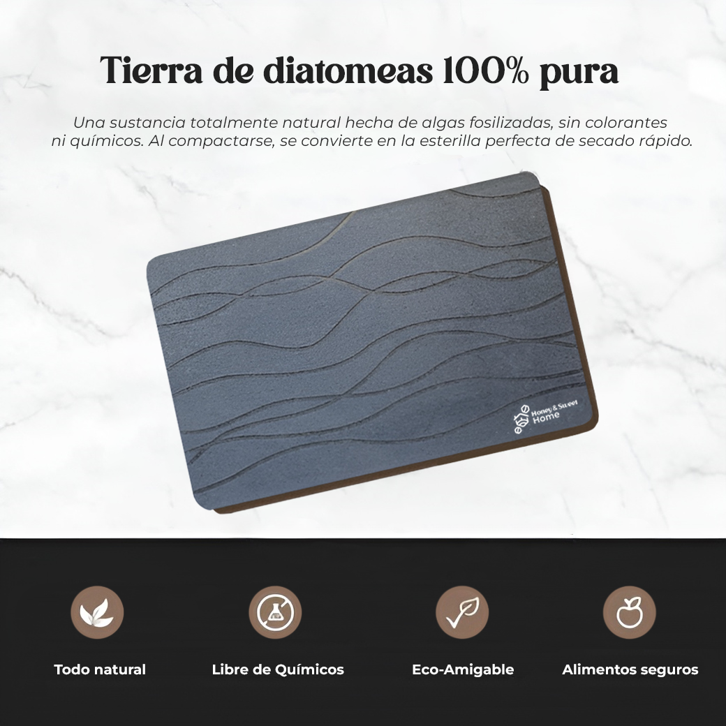 Alfombra de baño de diatomina ultra absorbente